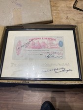 Vintage Cheque In Frame Mint