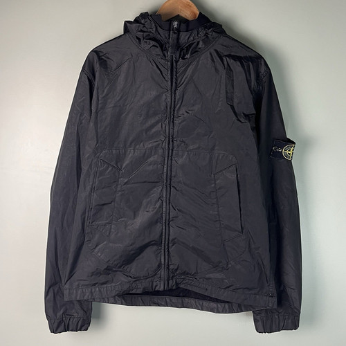 Stone island black hooded - island,