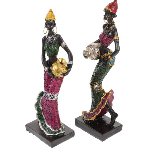 African lady sculpture - african,