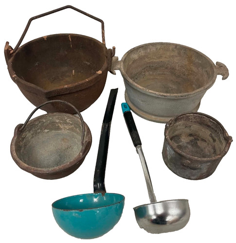 Vintage cast iron lead melting - vintage,