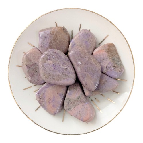 Lavender jade tumbled stone - lavender,