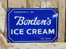 VINTAGE BORDENS PORCELAIN SIGN