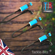 3 BLUE Carp fishing Tackle Bobbins Bite Indicators Semi Short Chain 15.5cm TBNS