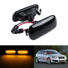 Pair For Audi A4 B6 B7 A6 C6 A8 D3 LED Side Indicator Marker Repeater Light Lamp