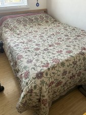 DORMA V&A Kalamkari King Size Quilted Bedspread/ Bed Throw - 90" X 100" Superb