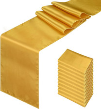 10 Pack Gold Satin Table