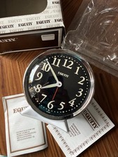 Vintage Equity Alarm Clock, Mechanical, White Color, Old Stock Brand New
