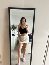 White Denim Skirt Size S Gap