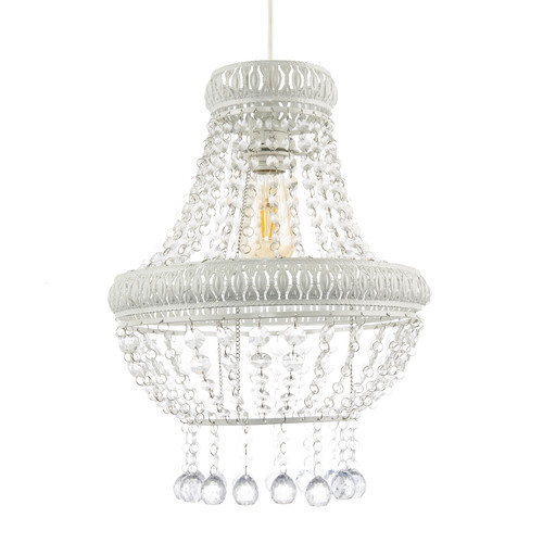 Vintage and ornate white metal - white,