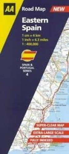Eastern spain road map - eastern, (aa