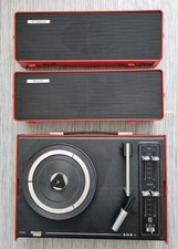 Rare 1970s Philips Portable Record Player Turntable 22GF603/15L Red Not Working