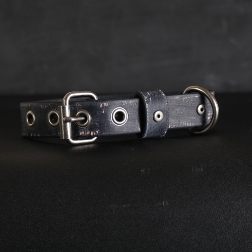 Aged leather dog collar - leather, 1