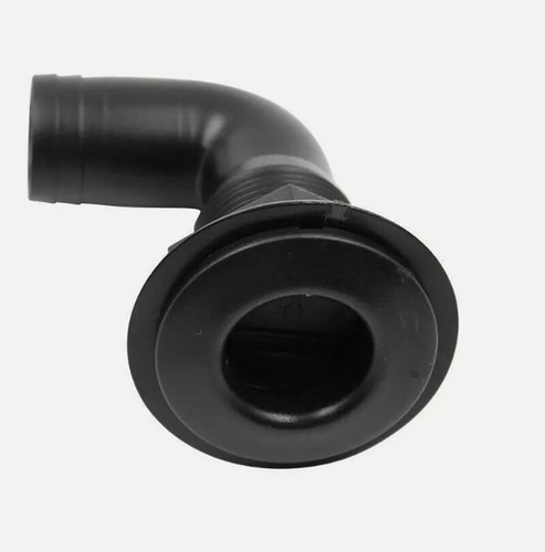 Black thru hull fitting - black,