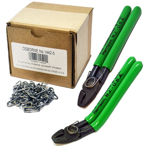Osborne hog rings pliers - rings,