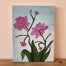 Naive Flower Portrait Oil