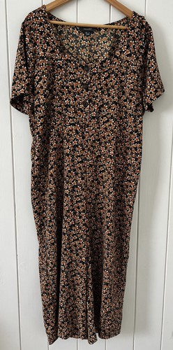 Primark orange black floral - orange,