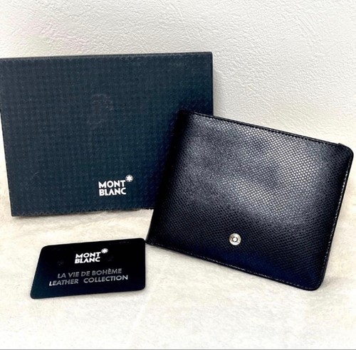 Montblanc fold wallet black - bi-fold,