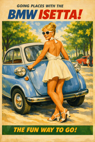 Classic bmw isetta bubble car - bmw,