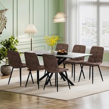 Extendable Dining Table & Chairs Set 4/6 for Kitchen Dining Room