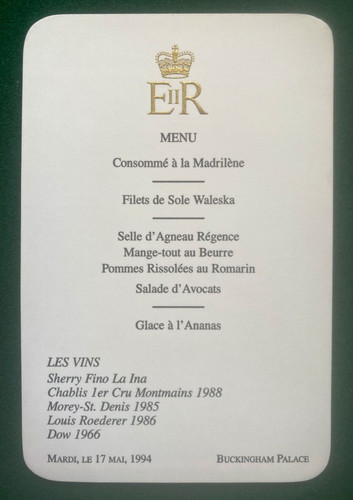 Antique royal menu for - antique, queen