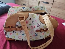 LOUIS VUITTON Takashi Murakami White Multicolor Monogram Sologne Bag