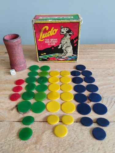 Vintage ludo game box dice - vintage,