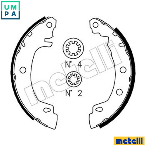 Brake shoe set 0353 - shoe, for