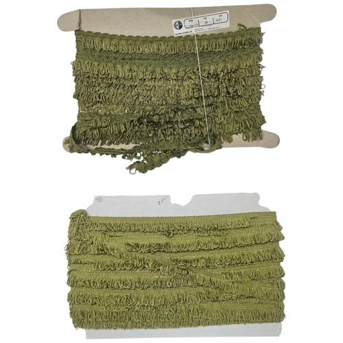 Vintage green tassel fringe - green,