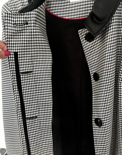 Black white puppytooth - white,