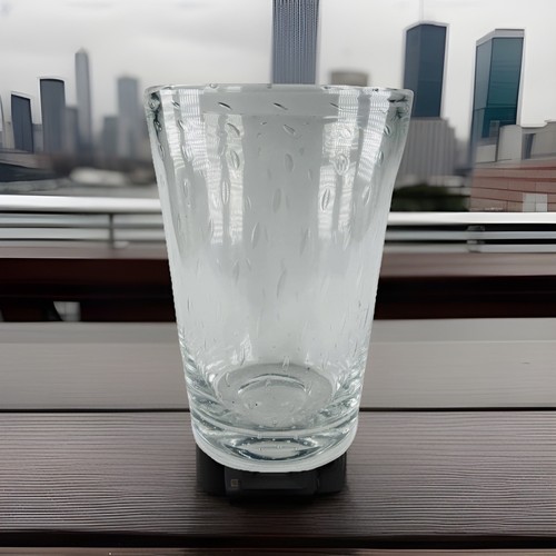 Whitefriars glass vase - glass, flint