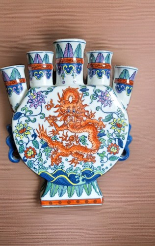 Chinese porcelain tulip vase - porcelain,