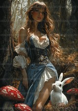 Alice Art Print Fantasy White
