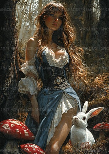 Alice art print fantasy - art,