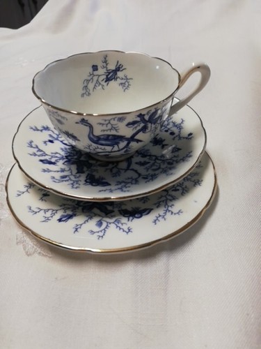 Coalport cairo blue trio - coalport,