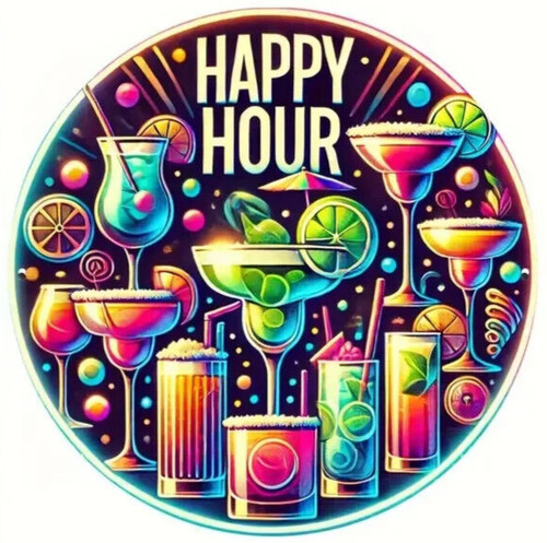 Happy hour sign - home, decor