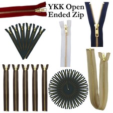 YKK Brass Metal Teeth Zip Open