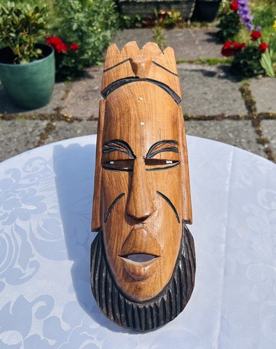 Hand carved maya face - hand-carved,