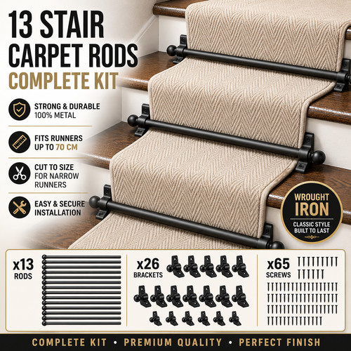 Stair carpet rods wrought - 13,