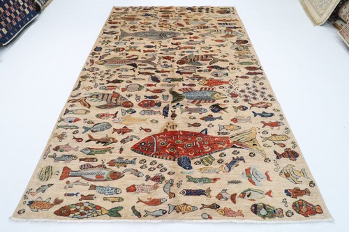 7x10 afghan hand knotted - afghan,