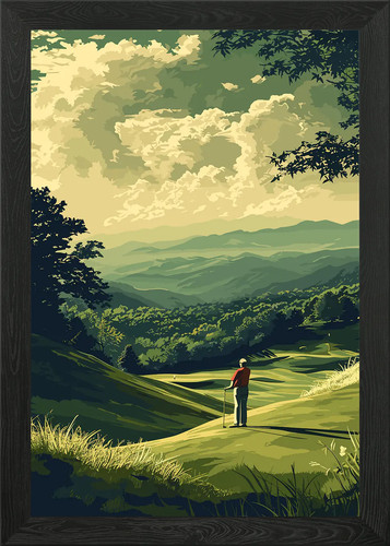 Golf framed wall - golf,