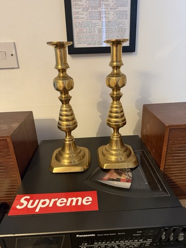 Brass candlesticks inch - brass, 13