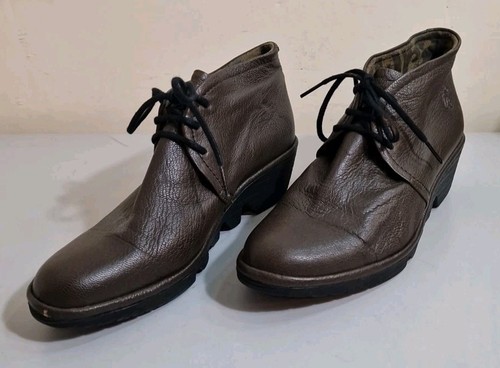Fly london brown lace ankle - brown, up