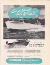 1946 Richardson Cruiser Boat Ad/ /Tonawanda NY