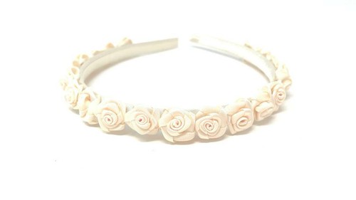 Ivory flower headband - ivory,