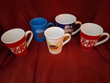 5 Vintage Chocolate Mug Collection Nestle Kit Kat & Cadbury Dairy Milk Caramel 