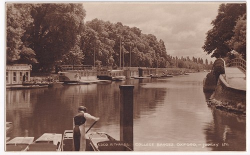 Oxford college barges river - oxford,