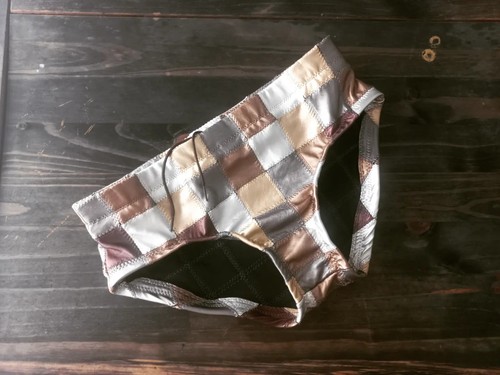Patchwork metallic leatherette - patchwork,