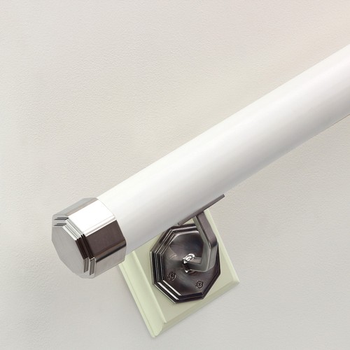 White primed mopstick handrail - white,