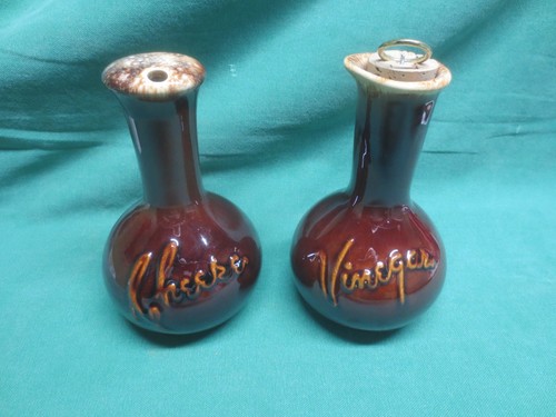 Vtg hull pottery brown drip - vtg,