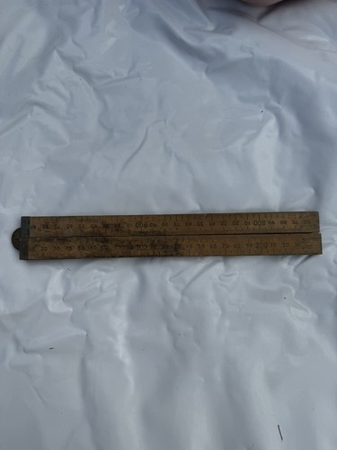 Vintage wooden folding ruler